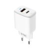 Ładowarka USB V-TAC szybka 20W biała mini dual USB type-A type-C VT-3530